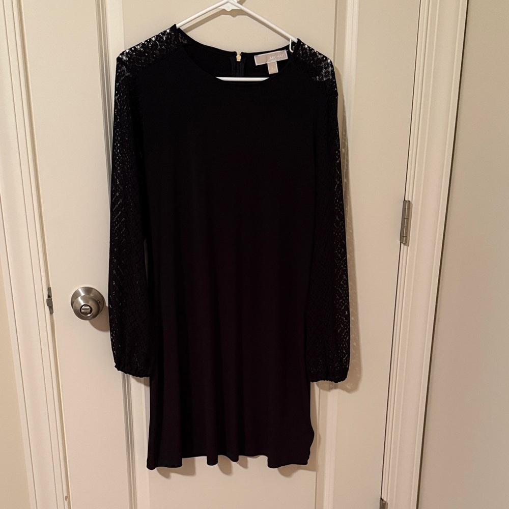 Michael Kors Black Dress with Lace Sleeves